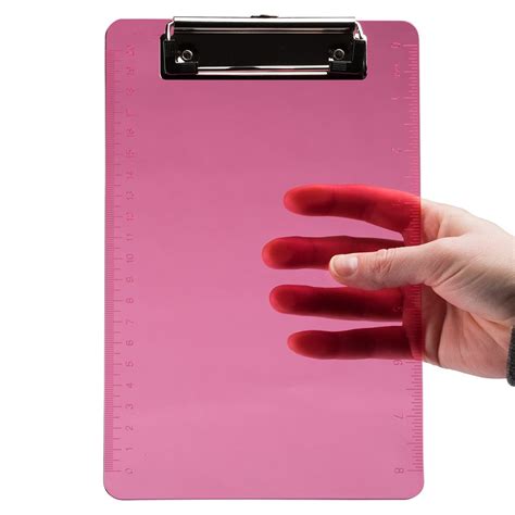 Jam Mini Pink Plastic Clipboards With Metal Clip 6 X 9 2pack