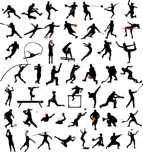 50 High Quality Sport Silhouettes Collection Vector Sports Pictures