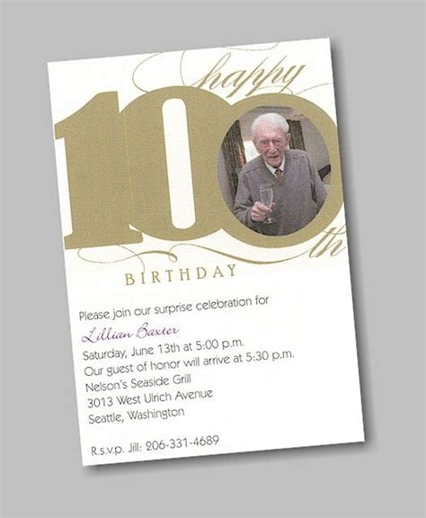 Free Printable 100th Birthday Invitation Templates Printable Templates