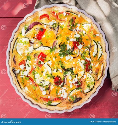 Delicious Savory Tart With Brinjals And Cheese Stock Photo Image Of