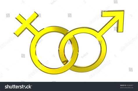 Male Female Sex Symbols Render Isolated Stock Illustration 45366967