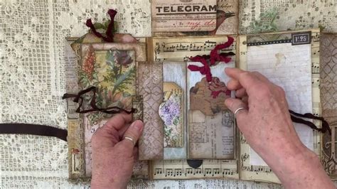 Junk Journal Folio Using Tim Holtz Wallflower Paper Pack Youtube