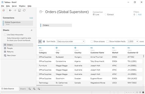 Tableau Extended The Data Connection Page Interworks