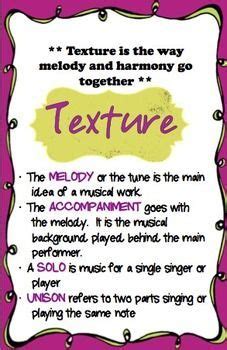 Heterophonic textures can be heard in baroque cantatas or oratorios, where an instrumentalist or vocalist plays a slightly more decorated version of a melody line over the. timbre music definition for kids - Google Search | Music teacher resource, Teaching music theory ...