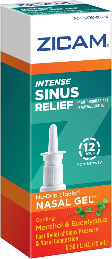 Buy Zicam Intense Sinus Relief Nasal Gel 15 Ml 05 Fl Oz Pack Of 2 Online At Lowest Price In