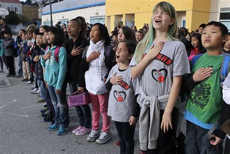 Say the pledge of allegiance daily with broadcast cal! Many schools skip Pledge of Allegiance - San Francisco ...