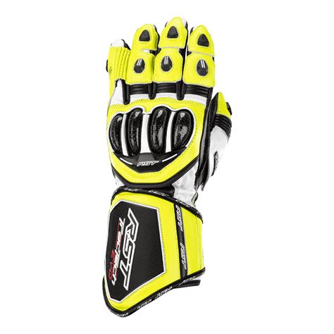 RST Tractech Evo 4 CE Leather Gloves - Flo Yellow | Two Wheel Centre