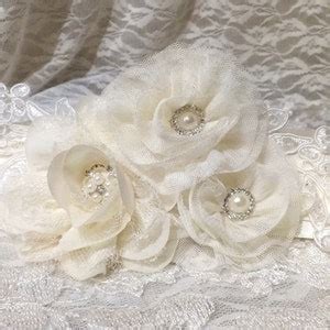 Ivory Lace Bridal Sash With Swarovski Crystals And Vintage Etsy