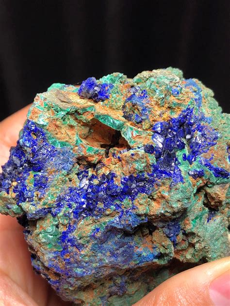 377g Raw Natural Rare Azurite And Green Malachite Mineral Etsy