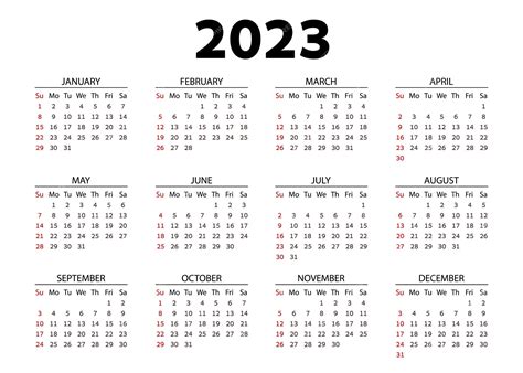 Calendario De Bolsillo En El Año 2023 Color Español Horizontal Vector