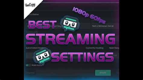 Best Obs Streamlabs Obs Settings For Streaming In P Fps And P