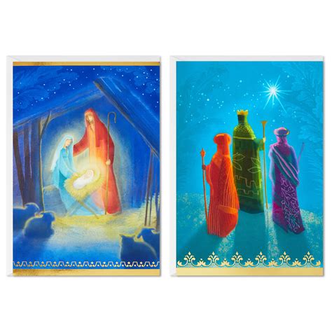 Image Arts Boxed Religious Christmas Cards Assortment Painted Nativity