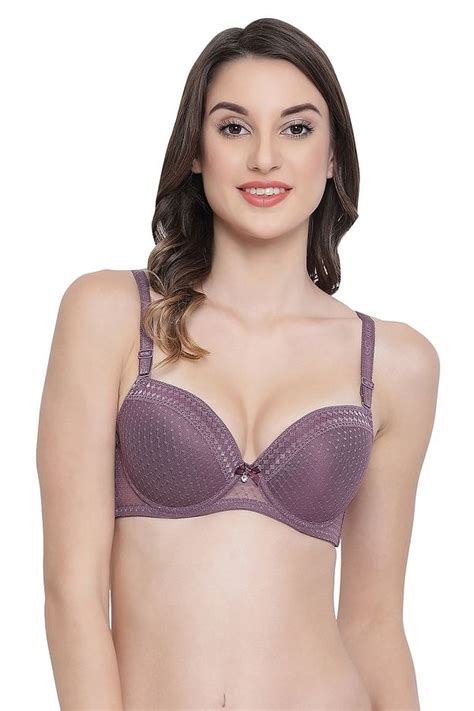 Buy Padded Underwired Demi Cup Multiway Bra In Mauve Online India Best Prices Cod Clovia