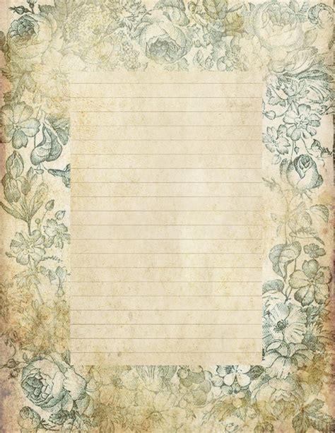 Lilac And Lavender Antiqued Lined Paper And Stationery