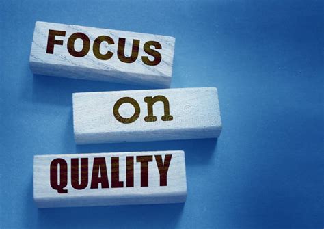 Focus On Quality Words Of On Wooden Blocks Honesty In Business Concept