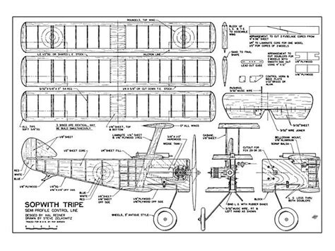 Sopwith Triplane Oz9985 By Hal Redner From Model Airplane News 1980