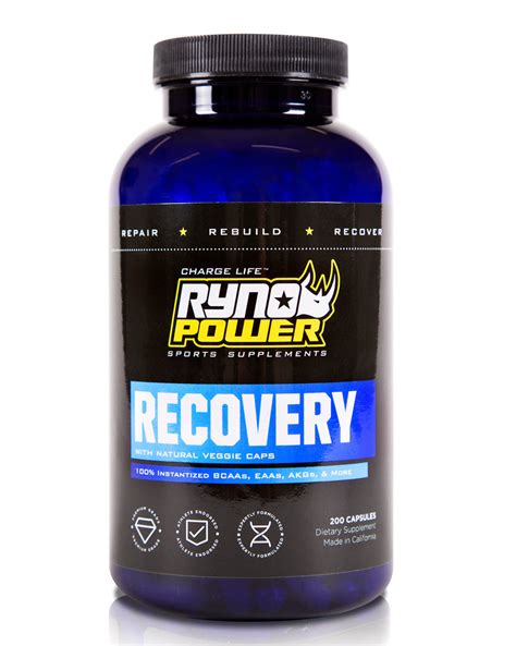 Recovery Post Workout Supplement 33 Servings 200 Capsules Ryno Power