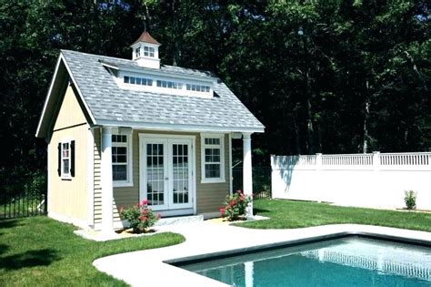 Prefab pool house with bathroom. outdoor bath house ideas - Google Search | Pool house shed ...