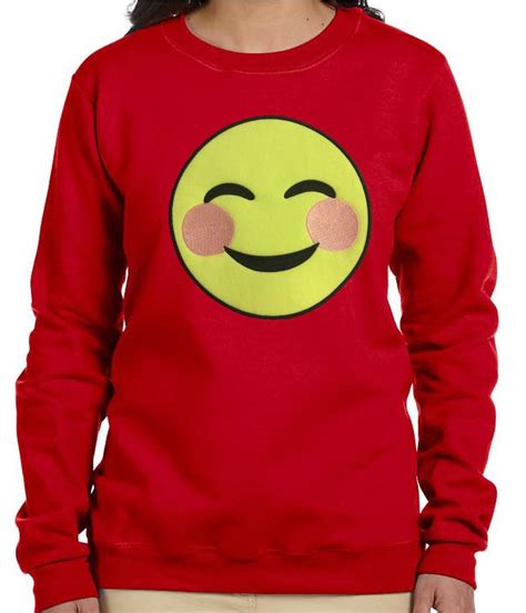 Red Women Emoji Sweatshirt Make A Hot Fashion Statement With Our Red