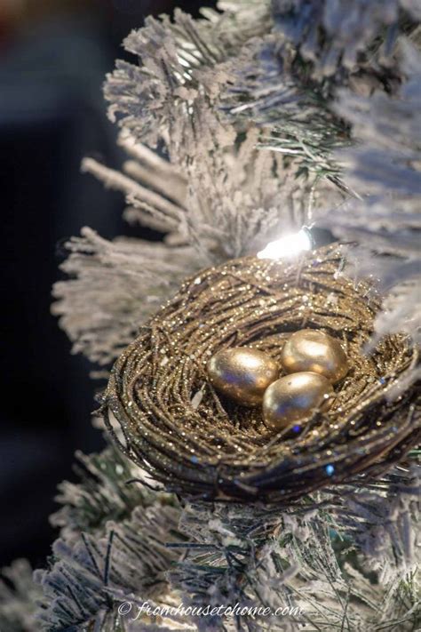 Gold Birds Nest Diy Christmas Ornament Christmas Ornaments Diy