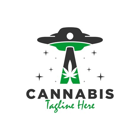 Ufo Cannabis Illustration Logo Design 10841403 Vector Art At Vecteezy