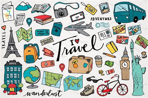 Travel And Vacation Illustrations Illustrations ~ Creative Market