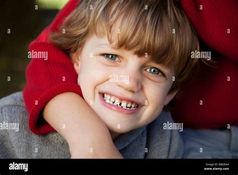 Smiling Boy In Headlock Stock Photo Alamy