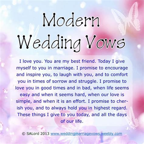 Modern Wedding Marriage Vows Sample Vow Examples Wedding Vows