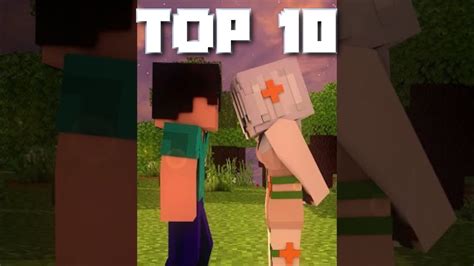 Top 10 Minecraft Kiss Steve Kissing 😘 Alex Part1 Youtube