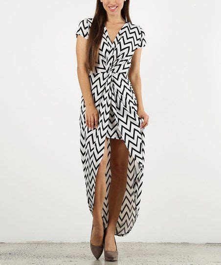 Pretty Young Thing Black And White Chevron Hi Low Dress Zulily Hi Low