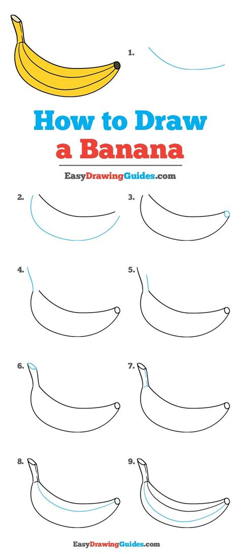 How To Draw A Banana Belajar Menggambar Sketsa Gambar Simpel