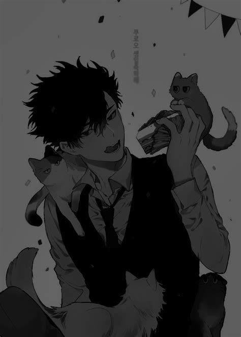 Pin By Shar M On Black And White Haikyuu Anime Anime Cat Boy