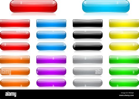 Colored 3d Glass Buttons Stock Vector Image And Art Alamy