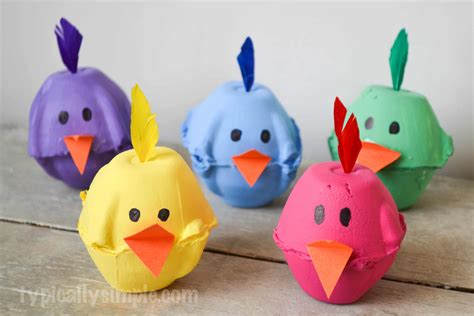 Spring Chicks Egg Carton Craft Typically Simple