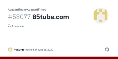 85tube Com Issue 58077 AdguardTeam AdguardFilters GitHub
