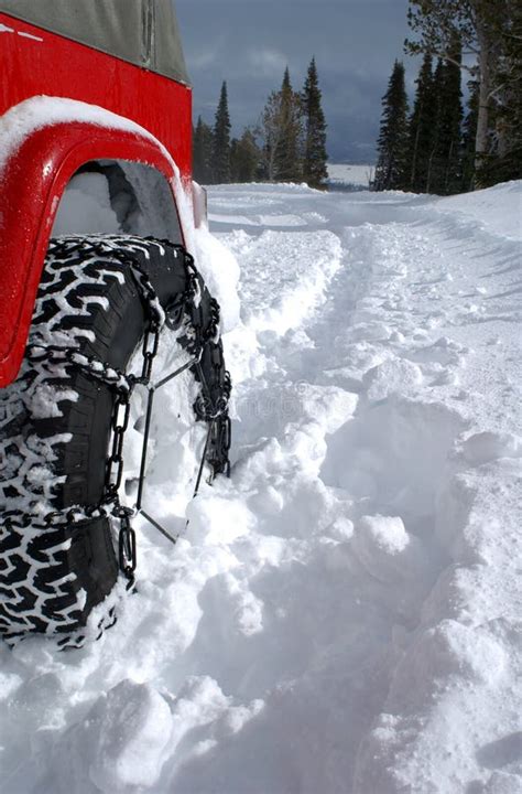 Tire In Deep Snow Stock Photo Image Of Snow Four Jeep 1098978