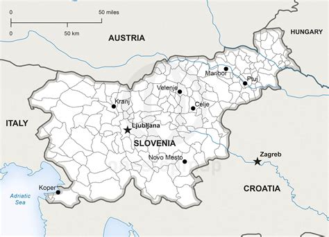 Vector Map Of Slovenia Political One Stop Map