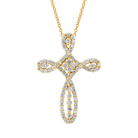 See more ideas about diamond cross pendants, cross pendant necklace, cross pendant. 0.99ct 18k Yellow Gold Diamond Cross Pendant Necklace - SC37214983