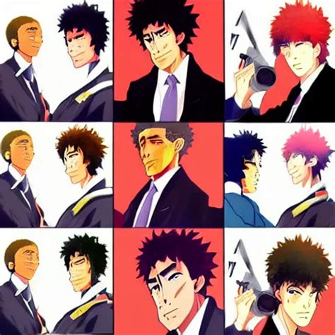 Anime Portrait Of Obama Spike Spiegel Cowboy Bebop Stable