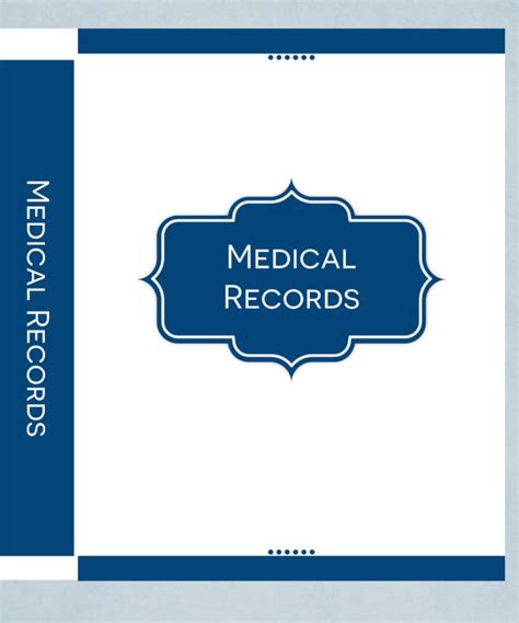 Medical Records Printables By Design Medical Binder Medical