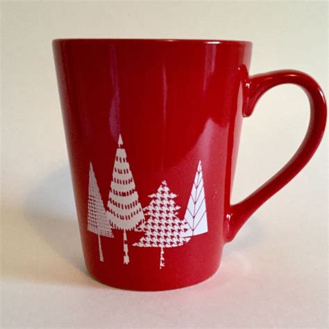 Starbucks 2017 Christmas Mug Holidays Tree Coffee Red White Cocoa Tea