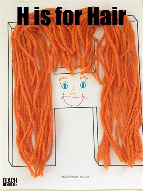 Preschool H Craft H Is For Hair Preschool Rooms Alphabet Activities
