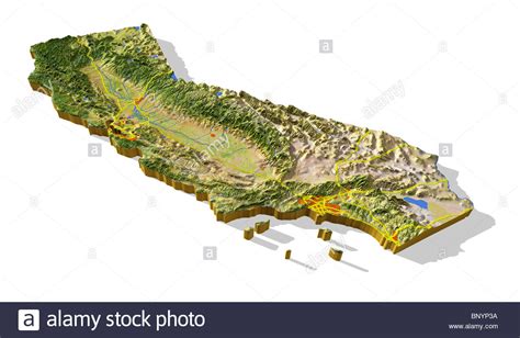 Topographic Map Of California With Labels Map