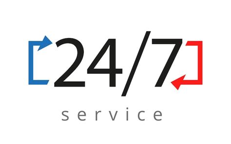 Premium Vector Service Sign Is Open 24 Hours A Day And 7 Days A Week