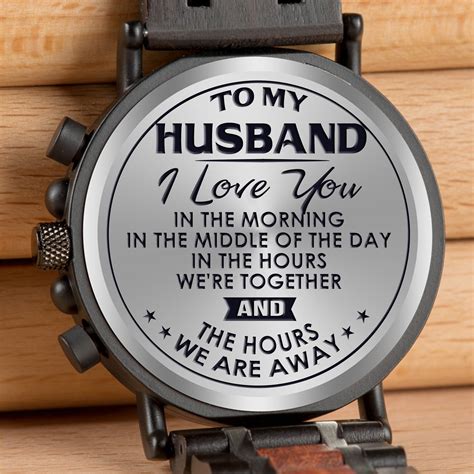 Perhaps the best gifts for men are the ones that help them better themselves. Engraved Wooden Watch - Great Gifts For Husband in 2020 ...