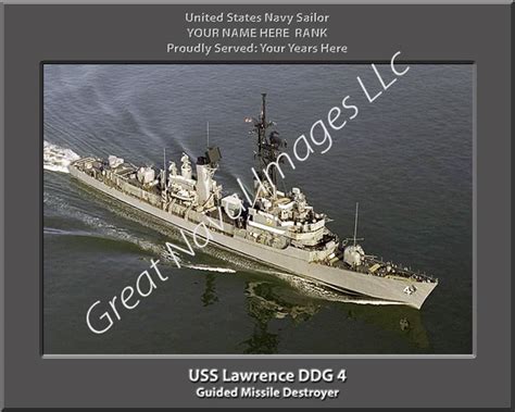 Uss Lawrence Ddg 4 Personalized Navy Ship Photo 2 ⋆ Us Navy Veteran