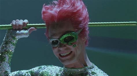 jim carrey as the riddler batman forever 1995 has anybody ever told you you have a serious