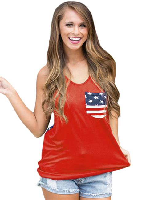 Stars & stripes provides complete landscaping construction and maintenance services for residential and commercial sites in the twin city area. Red Stars and Stripes Pocket Women Tank Top - STYLESIMO.com