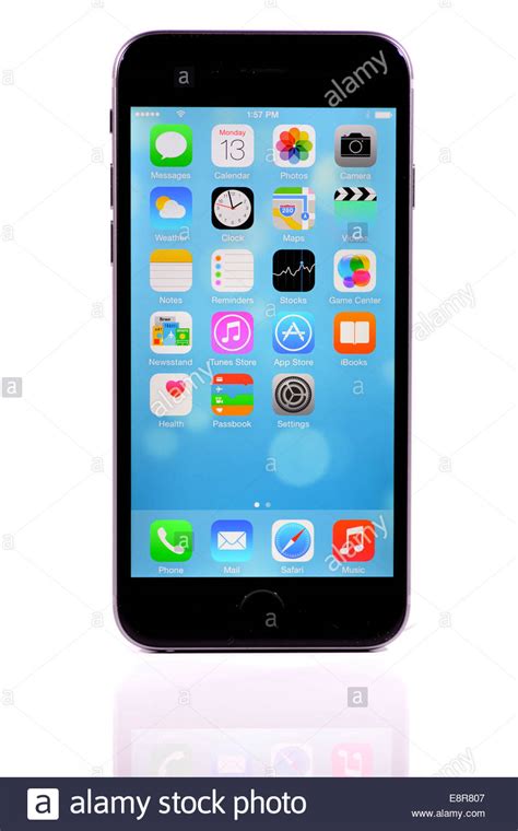 Apple Iphone 6 On White Background Stock Photo Alamy
