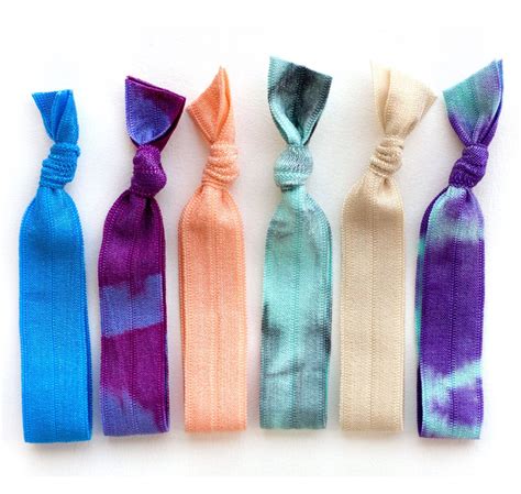 Satin Elastic Tie Dye Hair Ties By Mane Message On Etsy Tie Dye Hair